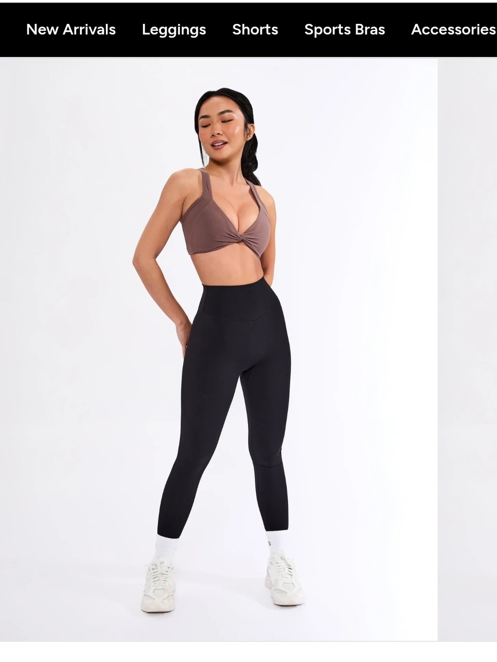BuffBunny Twisted Curve Sportsbra Color Cold Brew Size Medium NEW!! - Picture 8 of 9